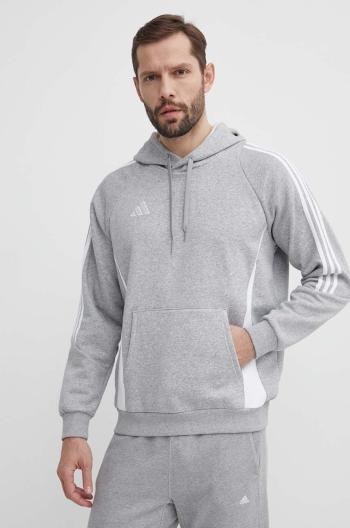 Tepláková mikina adidas Performance Tiro 24 šedá farba, s kapucňou, melanžová, IR7545