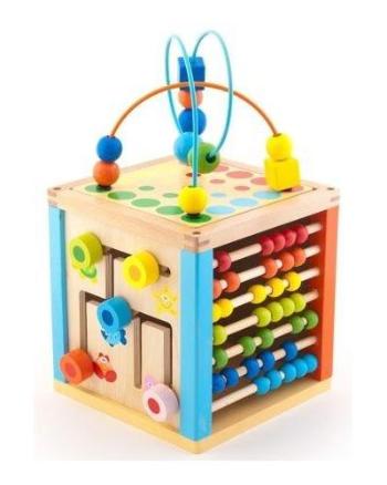 TEDDIES KOCKA EDUKACNE DREVENA WOODEN TOYS V KRABICI 21X21X21CM 2+ /89060941/