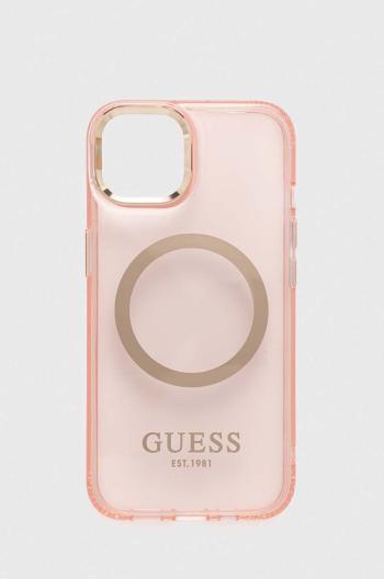 Puzdro na mobil Guess iPhone 13 6,1" ružová farba