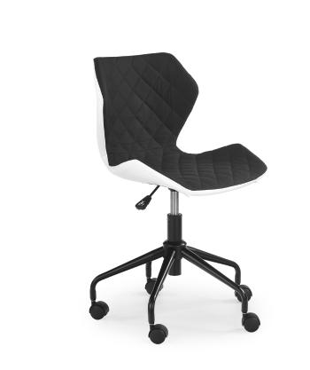Študentská stolička Matrix - bielo-čierna office chair