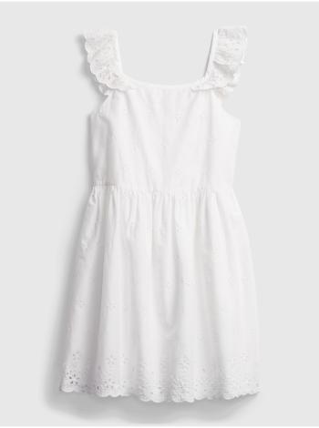 Detské šaty eyelet dress Biela