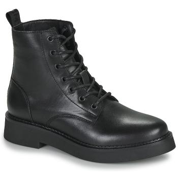 Tommy Jeans  TJW LACE UP FLAT BOOT  Polokozačky Čierna