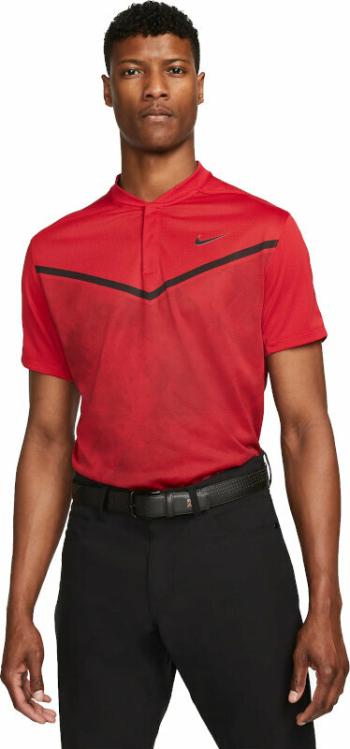 Nike Dri-Fit Tiger Woods Advantage Blade Mens Polo Shirt Gym Red/Black 2XL