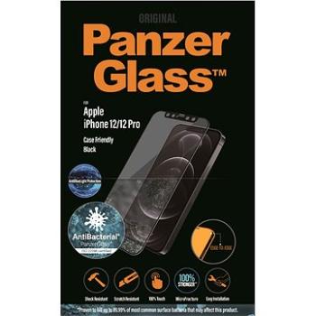 PanzerGlass Edge-to-Edge Antibacterial pre Apple iPhone 12/12 Pro čierne s Anti-BlueLight vrstvou (2723)