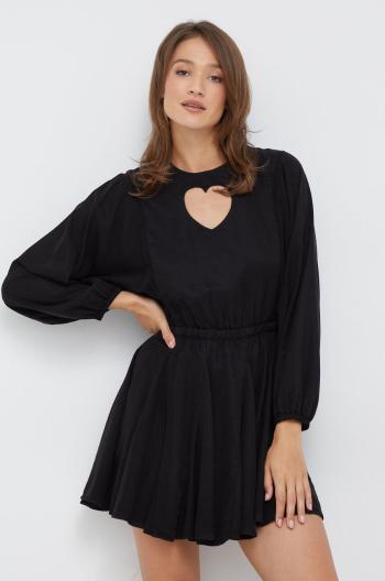 Šaty Desigual čierna farba, mini, áčkový strih