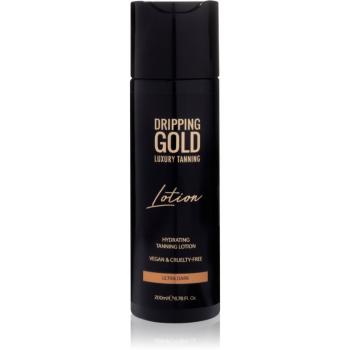 Dripping Gold Luxury Tanning Lotion hydratačné samoopaľovacie mlieko pre intenzívne opálenie odtieň Ultra Dark 200 ml