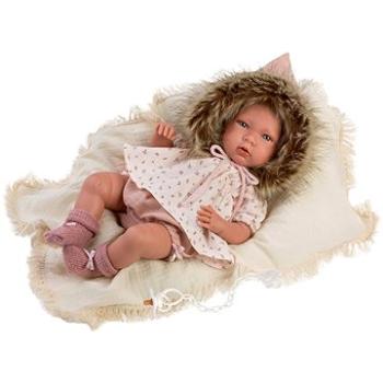 Llorens 74022 New Born – reálna bábika bábätko so zvukmi a mäkkým látkovým telom – 42 cm (8426265740222)