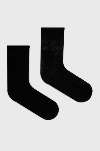 Ponožky Calvin Klein (2-pak) dámske, čierna farba