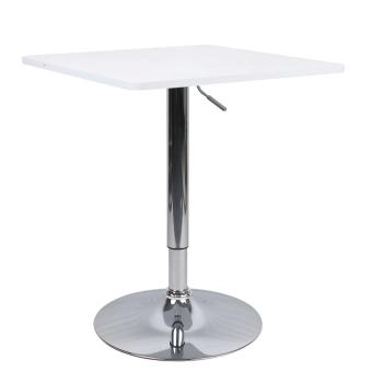 Barový stôl s nastaviteľnou výškou, biela, 60x70-91 cm, FLORIAN 2 NEW P2, poškodený tovar