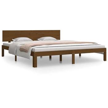 Rám postele medovo hnedý masívne drevo 180 × 200 cm Super King, 810513