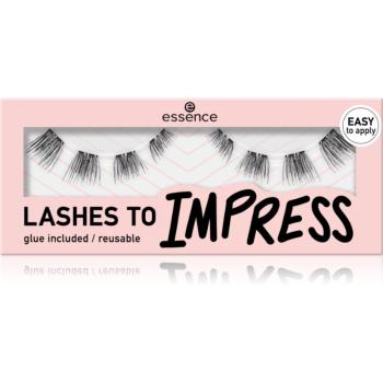 essence LASHES TO IMPRESS umelé mihalnice s lepidlom 8 ks