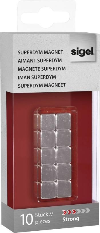 Sigel magnet SuperDym C5 Strong Cube-Design (š x v x h) 10 x 10 x 10 mm kocky strieborná 10 ks GL193
