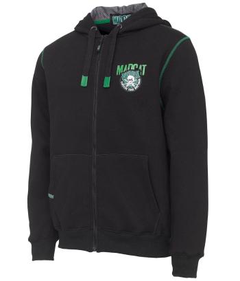 Madcat mikina badge logo zip hoodie black caviar - xxl