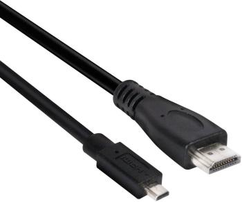 club3D HDMI prepojovací kábel #####HDMI-Micro-D Stecker, #####HDMI-A Stecker 1.00 m čierna CAC-1351 high speed HDMI s et