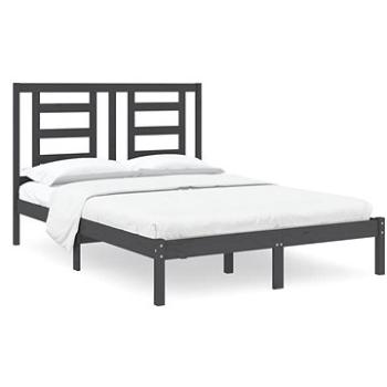 Rám postele sivý masívne drevo 120 × 190 cm Small Double, 3104320