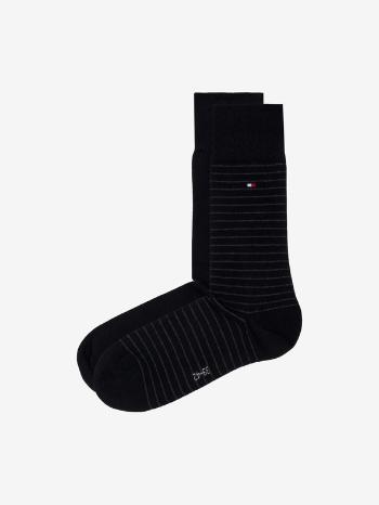 Tommy Hilfiger Small Stripe Sock Ponožky 2 páry Čierna