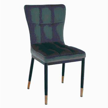 Dizajnová jedálenská stolička, tmavosivá Velvet látka, EPONA P2, poškodený tovar