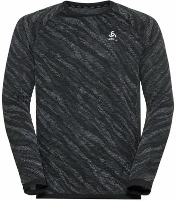 Odlo The Blackcomb Light Base Layer Men's Black/Space Dye L Bežecké tričko s dlhým rukávom