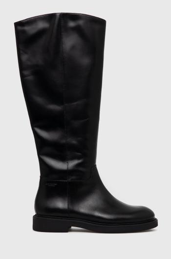 Kožené topánky Vagabond Alex W dámske, čierna farba, na plochom podpätku, jemne zateplené