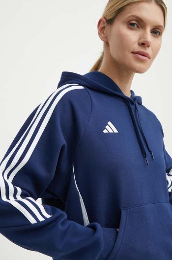 Tréningová mikina adidas Performance Tiro 24 tmavomodrá farba, s kapucňou, s nášivkou, IR7507