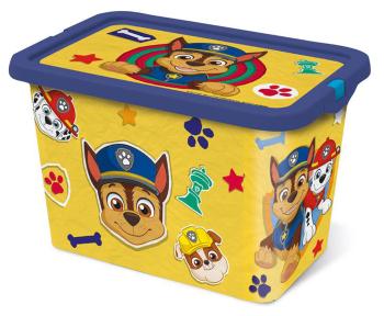 STOR Plastový úložný box s vekom Paw Patrol 7l žltý