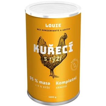 Louie Kompletné krmivo – kuracie (95 %) s ryžou (5 %) 1200 g (8595174345573)