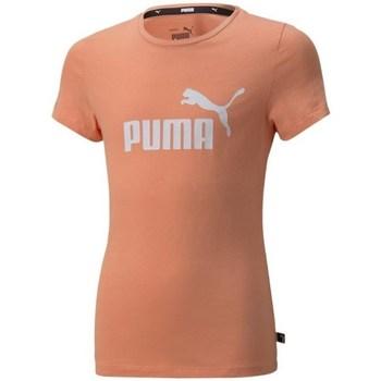 Puma  Tričká s krátkym rukávom Ess Logo Tee JR  Oranžová
