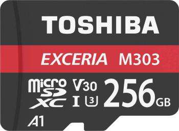 Toshiba M303 Exceria pamäťová karta micro SDXC 256 GB Class 10, UHS-I, v30 Video Speed Class, UHS-Class 3 vr. SD adaptér