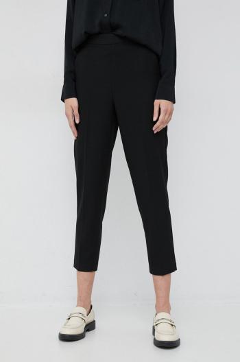 Nohavice Sisley dámske, čierna farba, priliehavé, vysoký pás