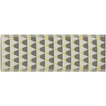 Vonkajší koberec 60 × 105 cm sivo-žltý HISAR, 202550 (beliani_202550)