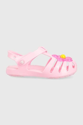 Detské sandále Crocs ISABELLA CHARM SANDAL ružová farba