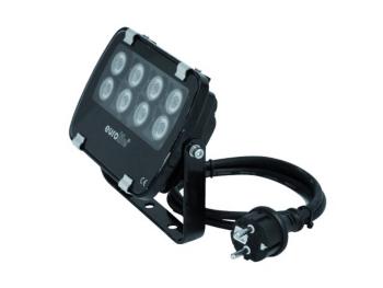 Eurolite LED IP-FL-8 6400 K 60° LED PAR svetlomet  Počet LED: 8 x 1 W čierna