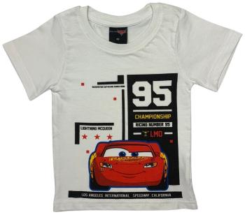 EPlus Chlapčenské tričko - Autá biele Veľkosť - deti: 98