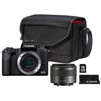 Canon EOS M50 Mark II čierny + EF-M 15-45 mm IS STM Value Up Kit (4728C056)