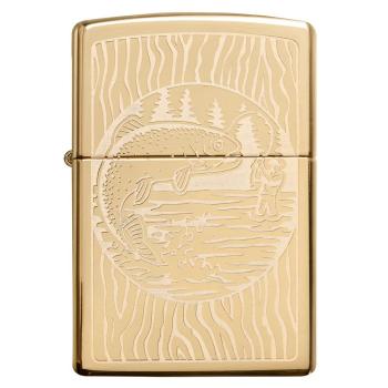 Zippo benzínový zapaľovač fisherman design