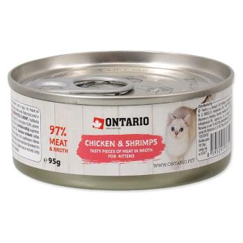 ONTARIO Konzerva Kitten kuracie kúsky s krevetami 95 g