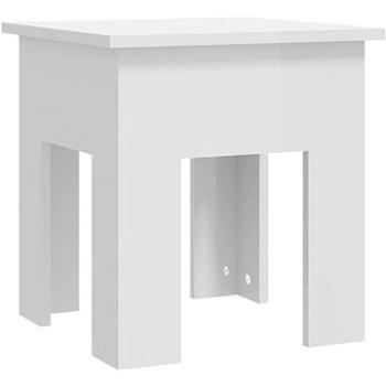 SHUMEE Konferenčný stolík biely vysoký lesk 40 × 40 × 42 cm drevotrieska, 810250