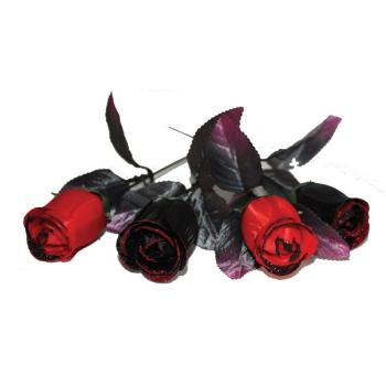 Amscan Dekorácia ruže - červená/čierna 4 ks