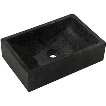 Umývadlo 45 × 30 × 12 cm mramor čierne (142772)