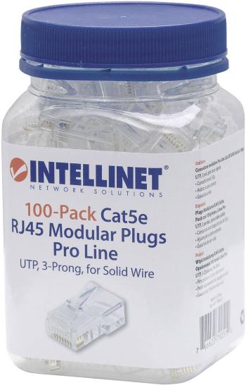 Intellinet  Modulárny konektor Intellinet 100 ks Cat5e RJ45 Pro Line UTP 3-bodové káblové pripojenie pre pevné konektory