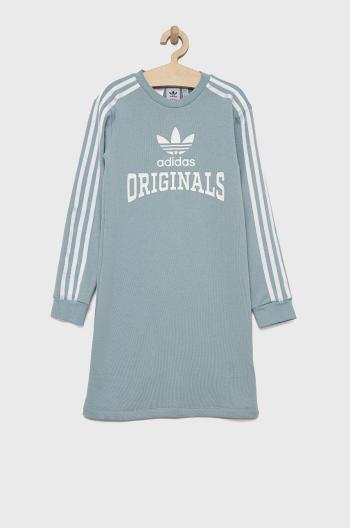 Dievčenské šaty adidas Originals mini, rovný strih