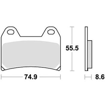 Braking brzdové doštičky (semi-metalická zmes CM66) (2 ks) M501 – 295 (M501-295)