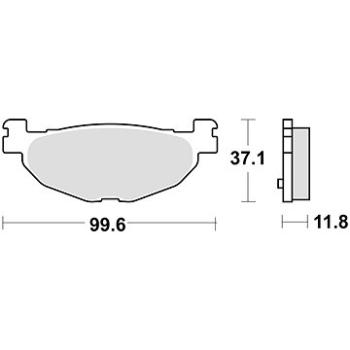 Braking brzdové doštičky (semi-metalická zmes SM1) (2 ks) M501 – 185 (M501-185)