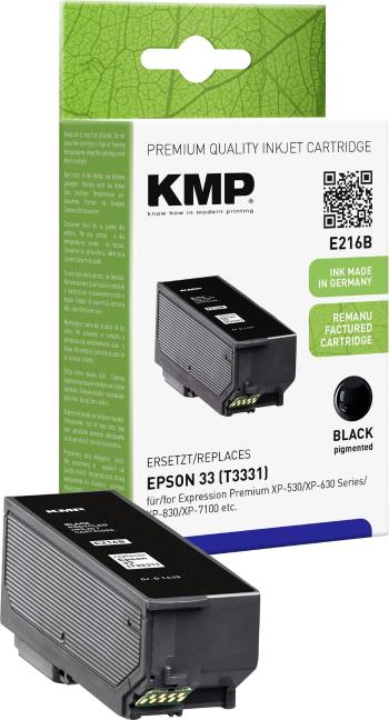 KMP Ink náhradný Epson T3331, 33 kompatibilná  čierna E216B 1633,4801