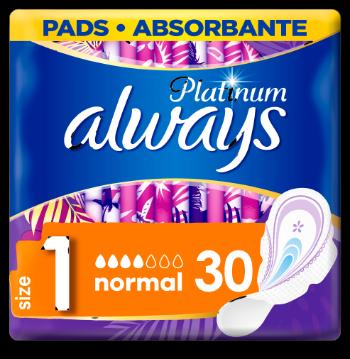 ALWAYS Platinum normal (veľkosť 1) Hygienické vložky s krídelkami 30 ks