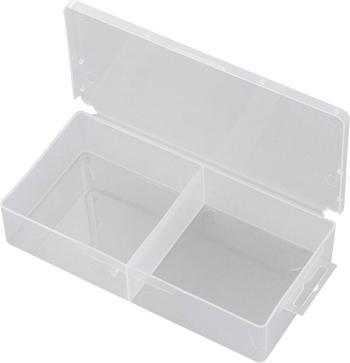 TRU COMPONENTS SG817-02 krabička na drobné súčiastky, (d x š x v) 173 x 86 x 35 mm, Priehradiek: 2, pevné rozčlenenie, 1