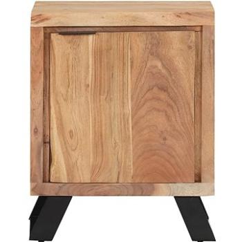 SHUMEE Nočný stolík 40 × 30 × 50 cm masívne akáciové drevo živé hrany, 323519