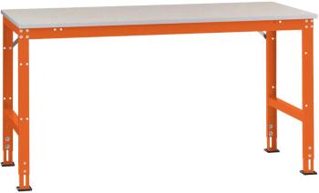 Manuflex AU4037.2001 UNIVERSAL štandardný pracovný základný stôl s plastovou doskou, ŠxHxV = 1250x800x760-870 mm  Farba: