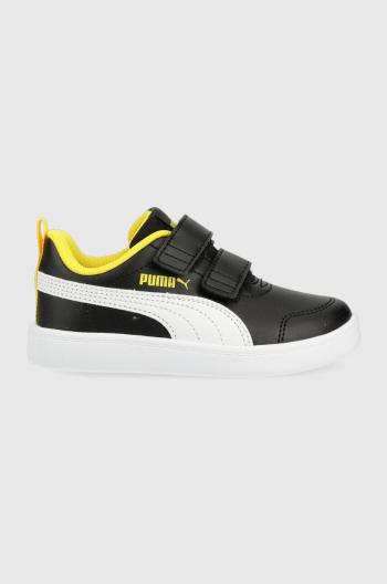 Detské tenisky Puma Courtflex v2 V PS čierna farba