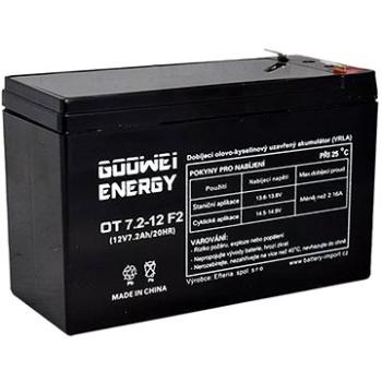 GOOWEI ENERGY Bezúdržbový olovený akumulátor OT7.2-12L, 12 V, 7,2 Ah
